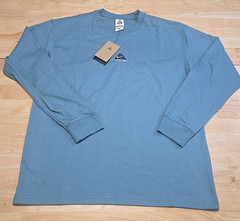 Nike ACG T-Shirt Men’s M Blauw Dri-Fit Long Sleeve Pullover Performance DAB101