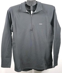 Patagonia Mens- Sz M- Black 1/4 Zip Pullover Performance Baselayer Capilene