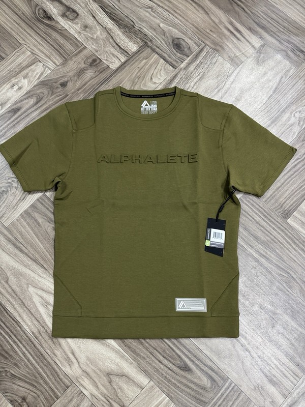Alphalete ELMTS Half Sleeve Pullover - Moss ,Size Medium gallery
