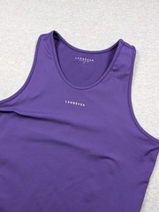 LEORÊVER Mens Tank Balanced Compression Shirt Medium Hearn Purple Poly-Spandex