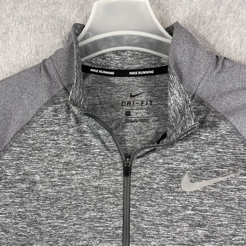 Nike Running Pullover Mens Medium Gray Element 2.0 1/4 Zip Dri-Fit Long Sleeve gallery