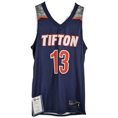 Tifton Basketball Jersey #13 Mens Size M Medium Made USA Navy Blue Red