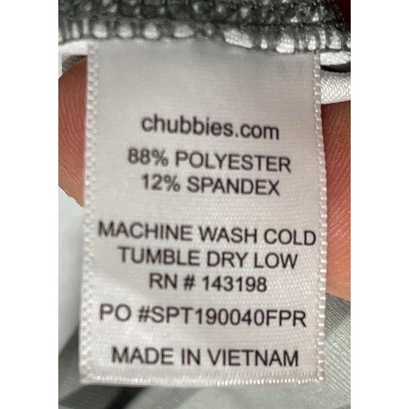 Chubbies Mens Quarter Zip Pullover Gray Pattern Stretch Performance Size XL gallery