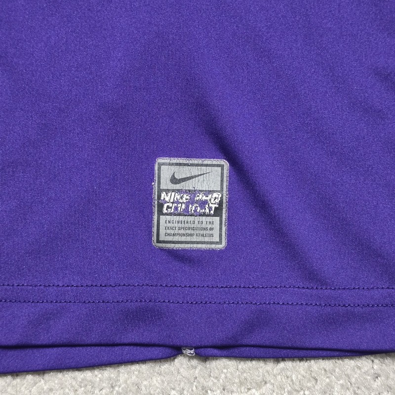 Nike Pro Combat Dri Fit Compression Shirt Mens L Short Sleeve Athletic Purple gallery