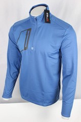 Ralph Lauren RLX Men’s Performance Jersey 1/4 Zip Pullover M Medium Fleece Blue