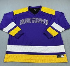 Snoop Dogg Supply Jersey Mens 3XL Lakers Purple Yellow Mesh Hockey Shirt Dogg 93