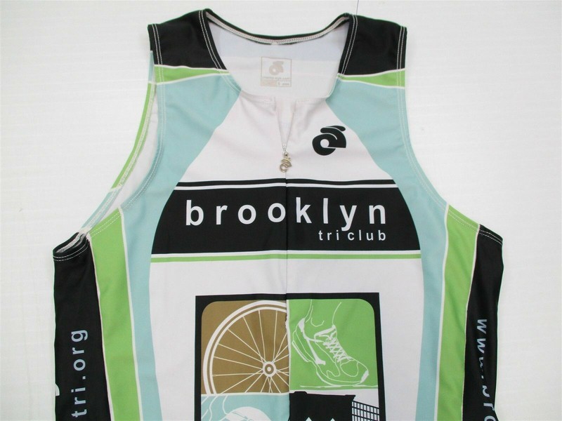 CHAMP-SYS.COM Mens Size S 1/2 Zip Fitted Brooklyn White Cycling Tank Top gallery