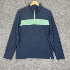 Marine Layer Weekend Sport 1/4 Zip Pullover Sweatshirt Men’s Large Blue Stretch