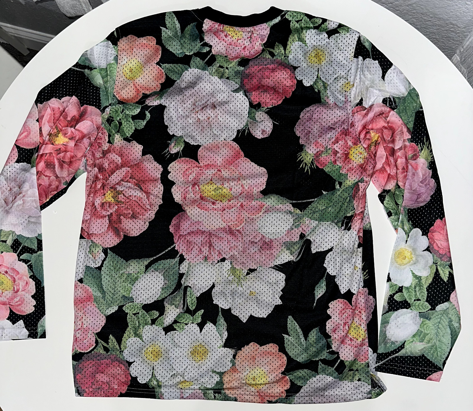 New Primitive Mens Eden Jersey, Size L, Black Floral Design gallery
