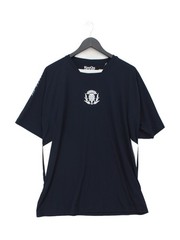 Kooga Men’s T-Shirt L Blue Graphic 100% Polyester Round Neck Basic