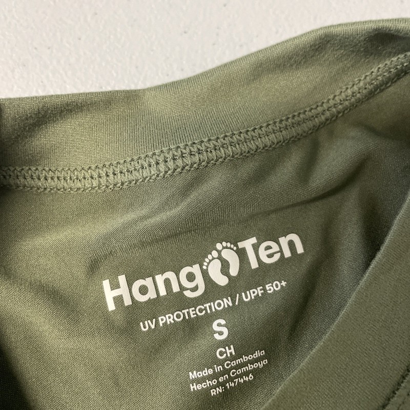 HANG TEN Men's Long Sleeve Sun Tee Shirt UV PROTECTION UPF 50+ GREEN Quick SMALL gallery