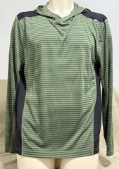 MSX Michael Strahan Green Performance Jersey Hooded Long Sleeve Shirt Men’s Sz S