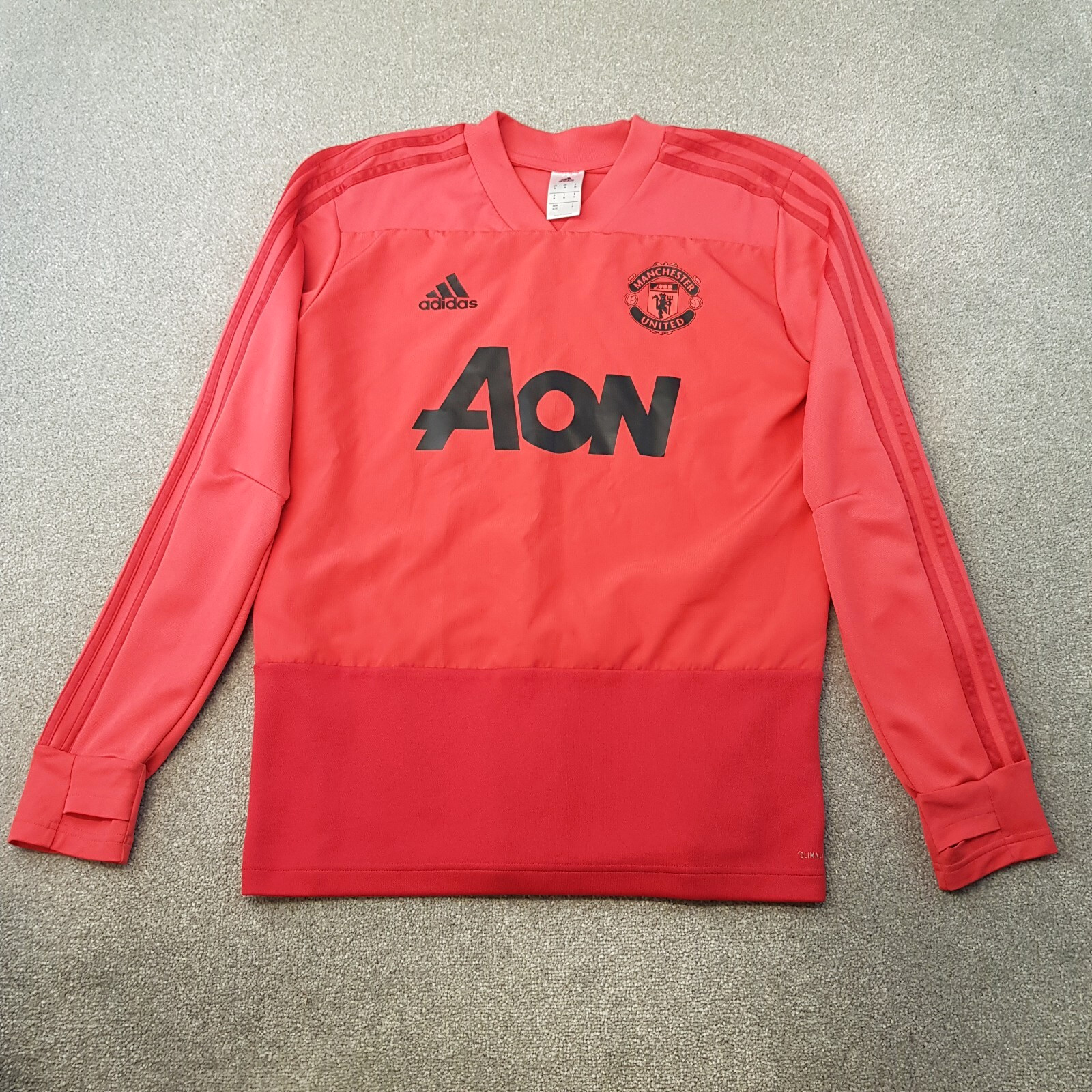 Adidas Manchester United Mens Top Medium Pink Red Football Training 2018/19 Utd gallery