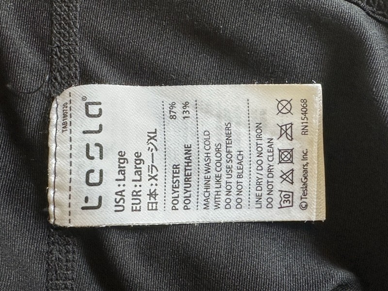 Tesla Compression Shirt Men’s Size L Black Athletic Long Sleeve Stretch Large gallery