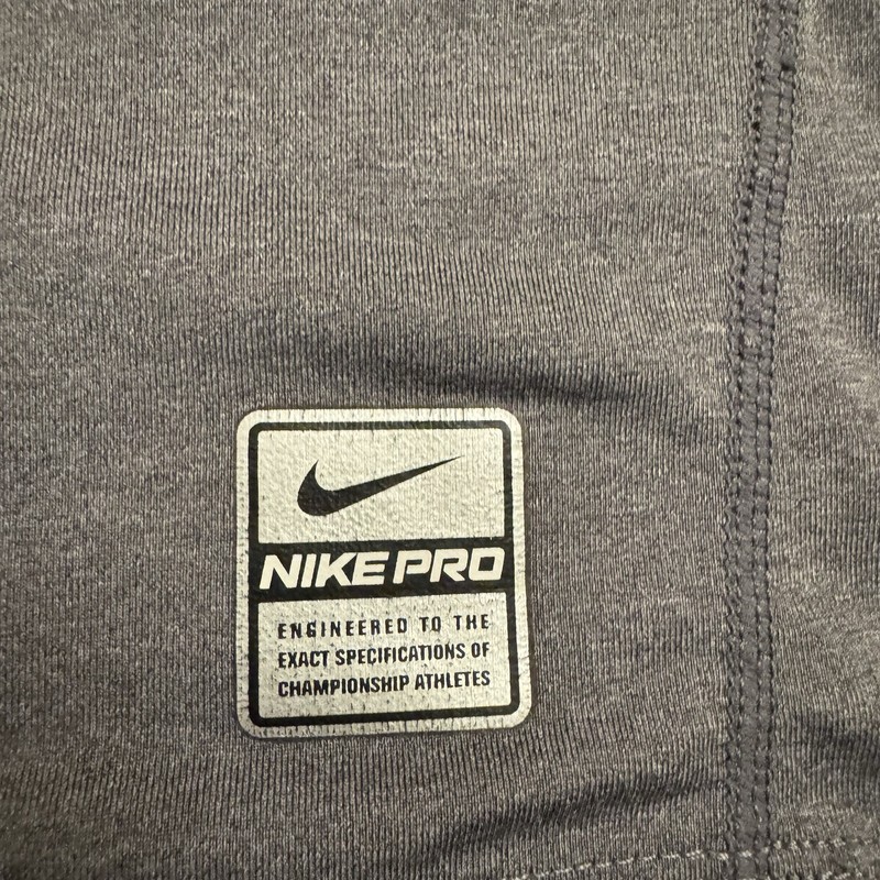 Nike Shirt Mens Large Gray Fitted Dri Fit Short Sleeve Pro Combat Lacrosse gallery