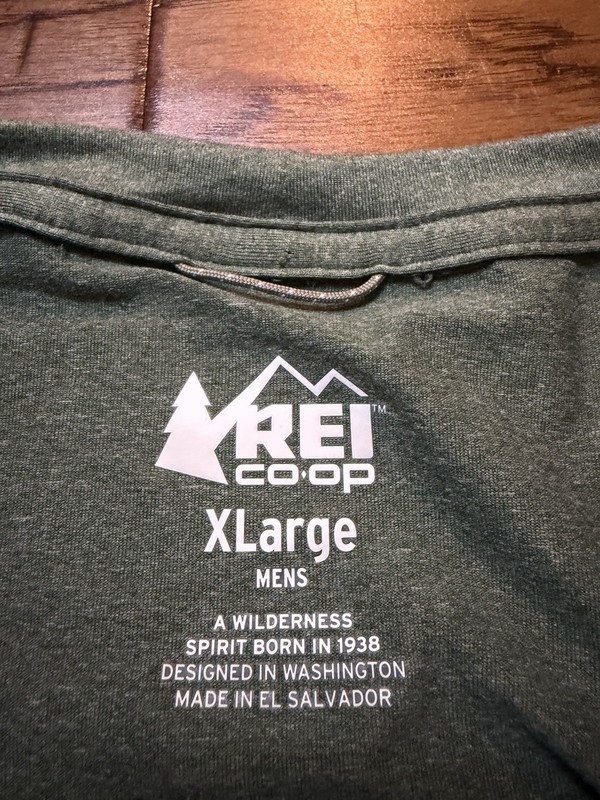 REI Co-op Lightweight Base Layer Long Sleeve Crew Top Mens Size XL Green Outdoor gallery
