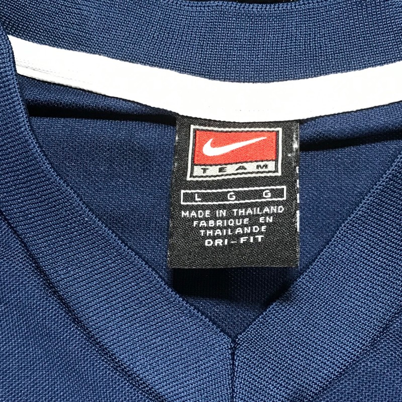 VTG Y2K NIKE Team CTR Swoosh (L) Blue Soccer Performance Dri-Fit Jersey gallery