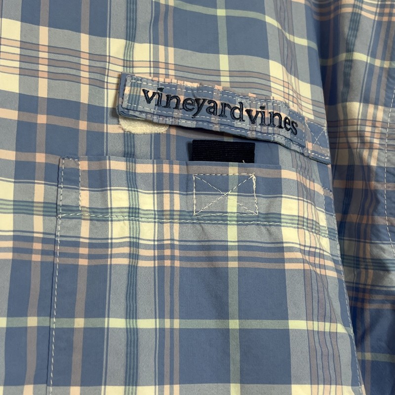 Vineyard Vines Mens Size XL Performance Fishing Harbor Shirt Vented Blue Nylon gallery