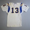 Rawlings Football Jersey Large White 13 Jerry Mesh Worn Blue Yellow gallery