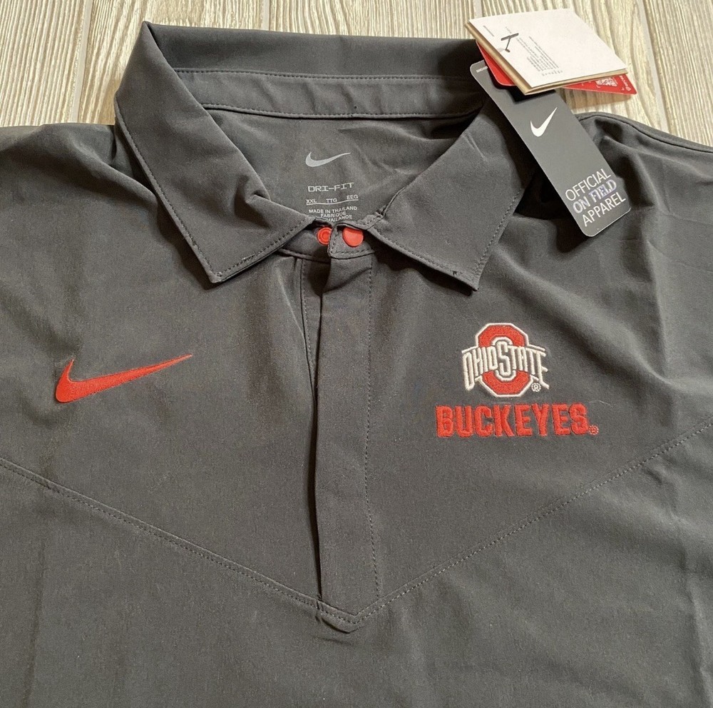 Nike Ohio State Buckeyes Dri-Fit On-Field Apparel Polo Men’s Size: Medium