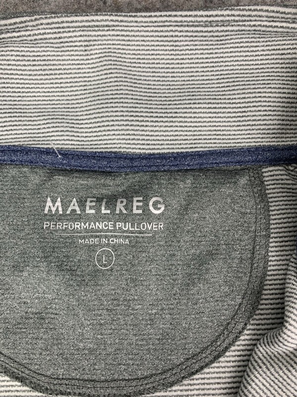 Maelreg 1/4 Zip Performance Pullover Top Gray Moisture Wicking Mens Size Large gallery
