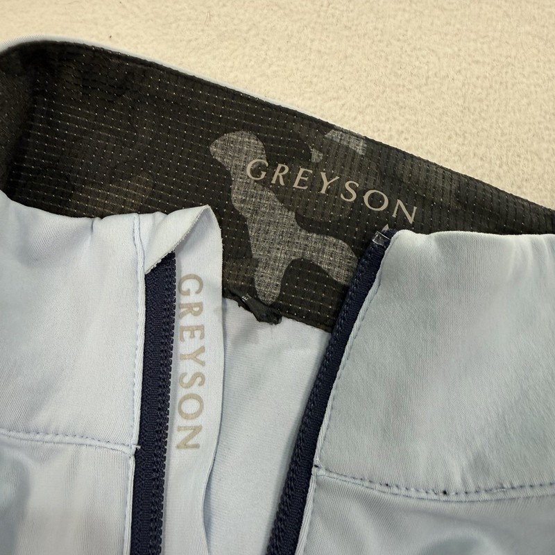 Greyson Golf Tate 1/4 Zip Pullover Solid Blue Performance Medium Long Sleeve gallery