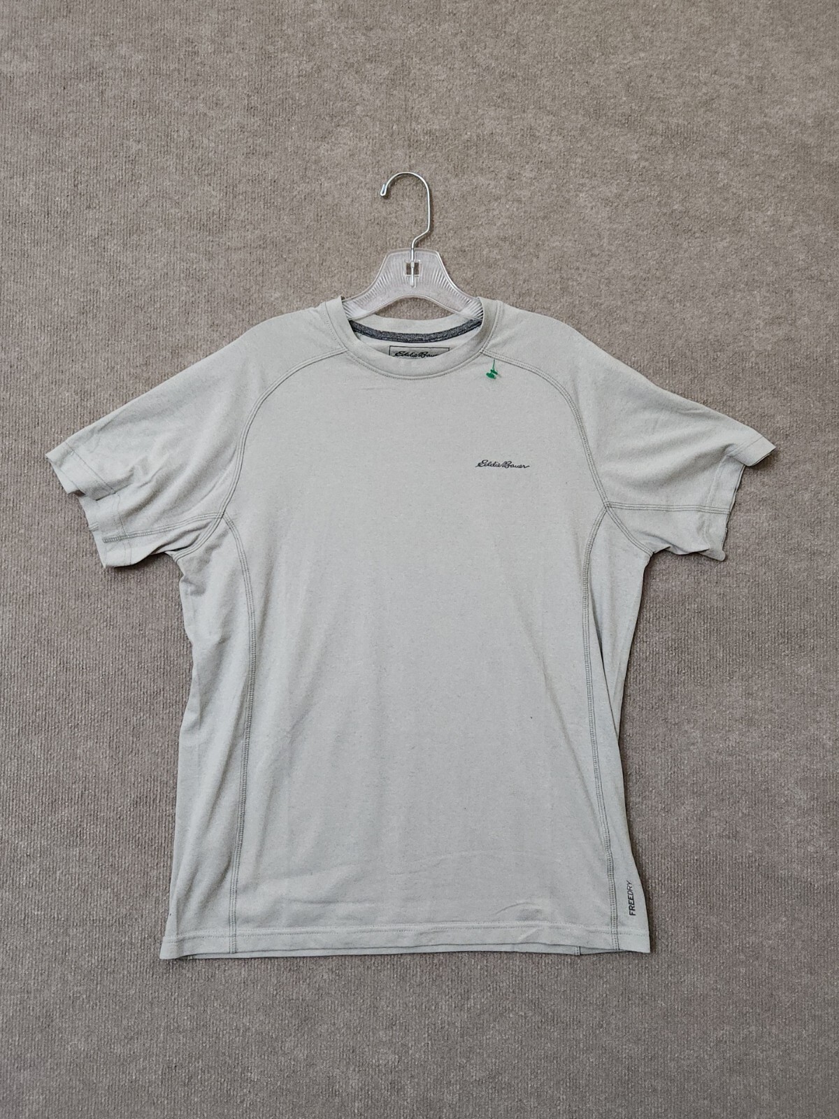 Eddie Bauer Motion Shirt Mens Medium Gray Freedry Short Sleeve Crew Neck gallery