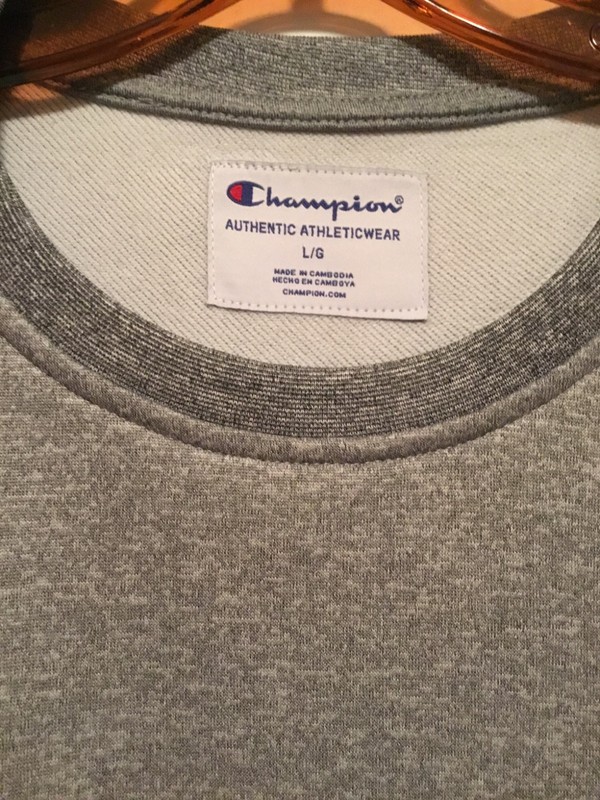 Men’s CHAMPION Oxford Grey Athleticwear Lightweight Sweatshirt - SZ LG - NWT gallery