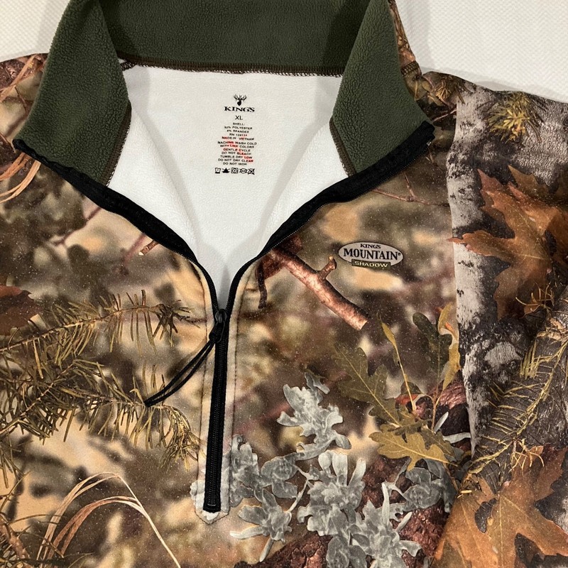 King’s Camo Men’s Pullover 1/4 Zip Mountain Shadow Size XL gallery