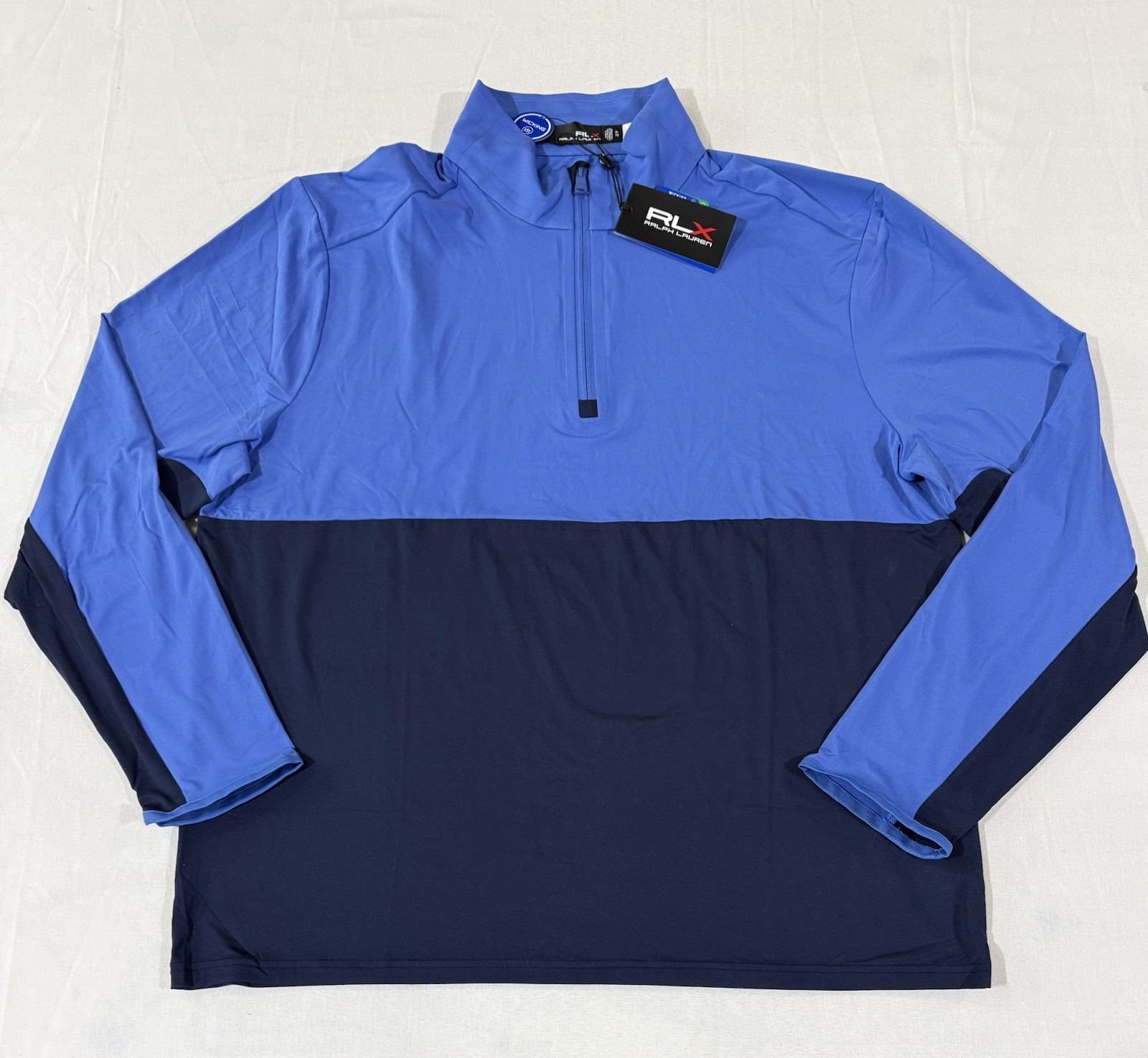 RLX Ralph Lauren Performance 1/4 Zip Golf Pullover Blue Men’s XL NWT $128 gallery