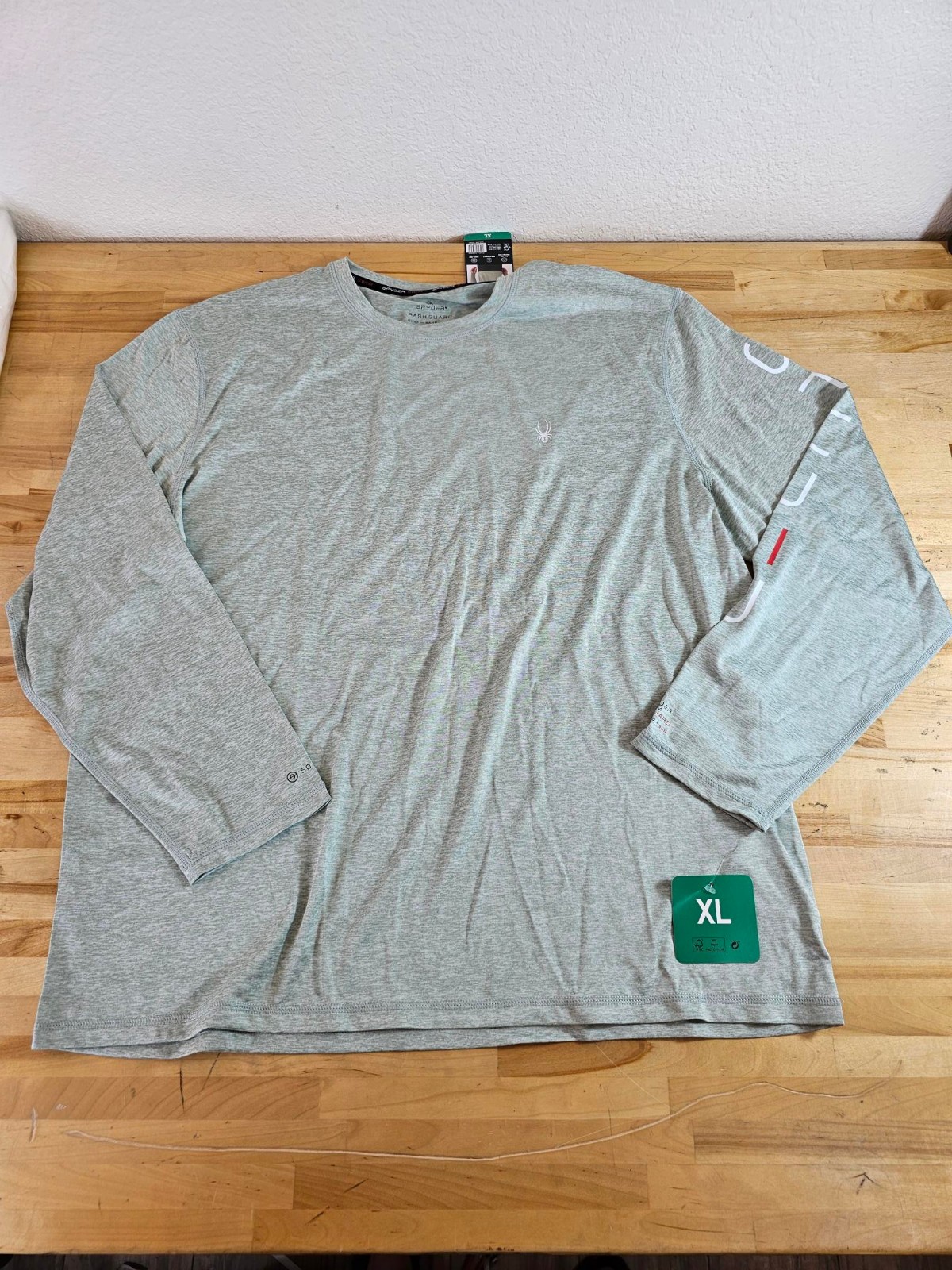XL / X-LARGE - GREY - Spyder Men’s Rash Guard Breathable Quick Dry 50+ UPF gallery