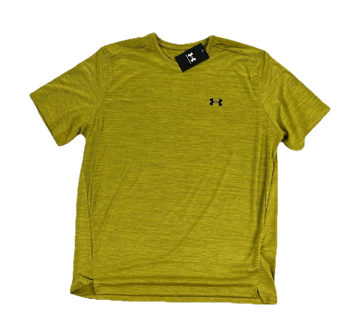 NEW Under Armour Tech Vent Short Sleeve Mens Shirt Yellow Shade Loose Fit gallery