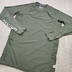 Lafroi Rashguard Shirt Men Large Olive Green Performance Burst MMA Fighting