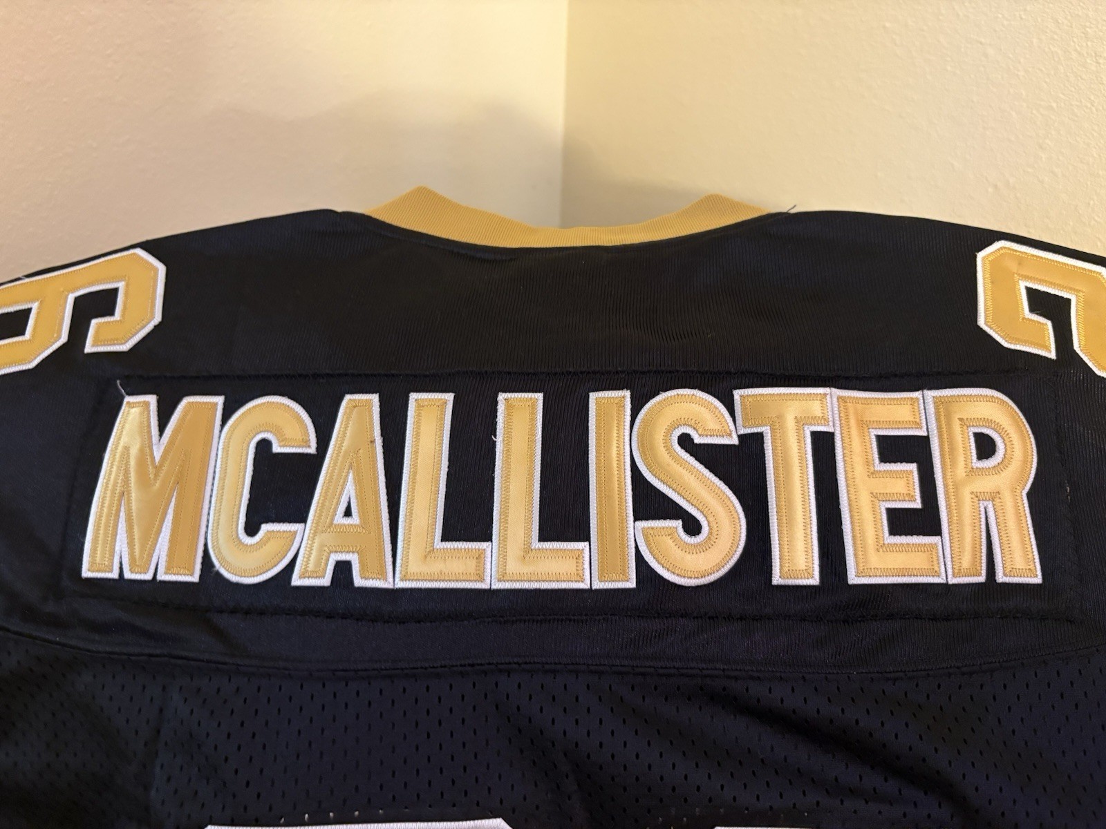 Deuce McAllister Autographed Sewn NFL Reebok Jersey SIZE 52 gallery