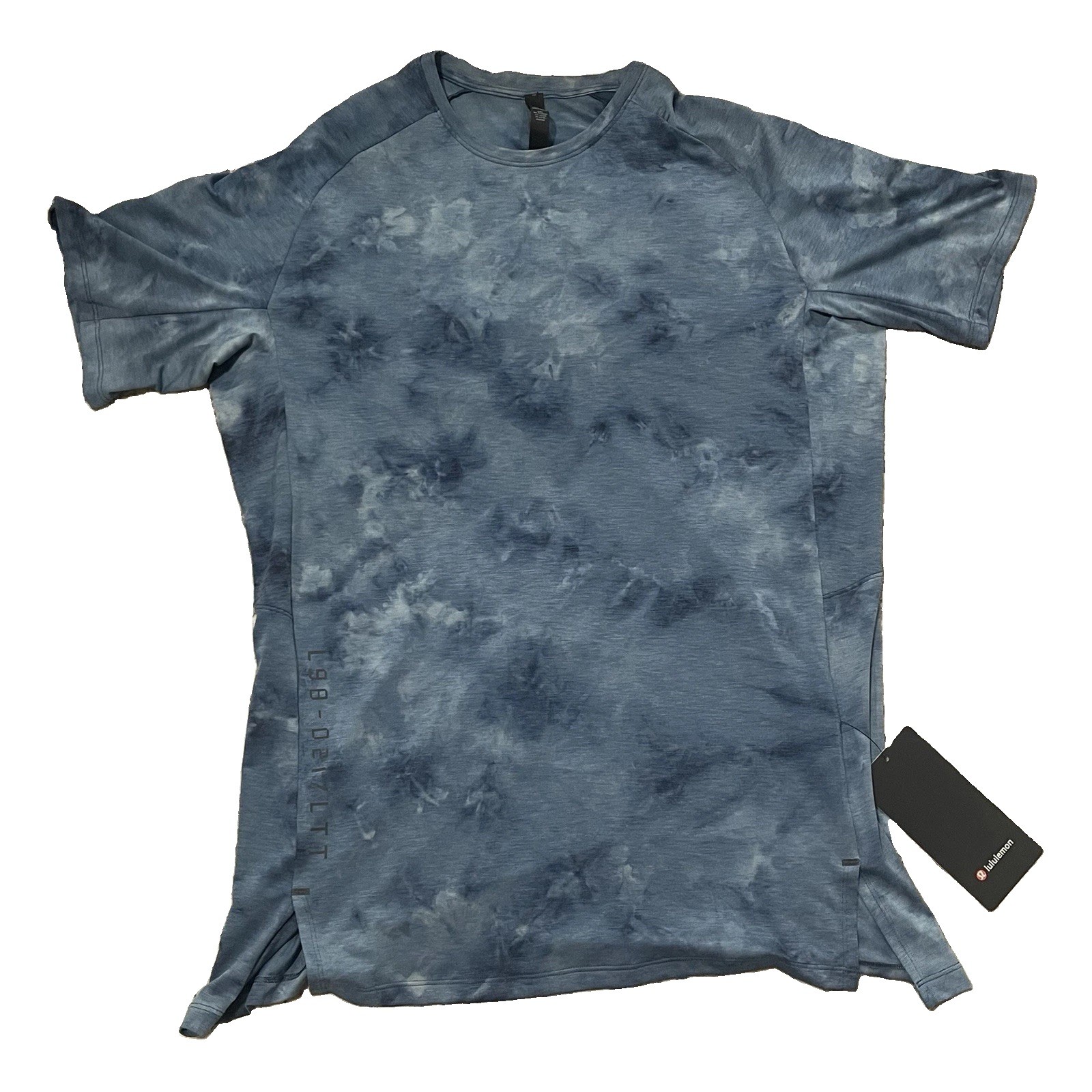 NWT Lululemon Always Agile Short Sleeve Shirt Men’s Large Blue Tie Dye Workout gallery