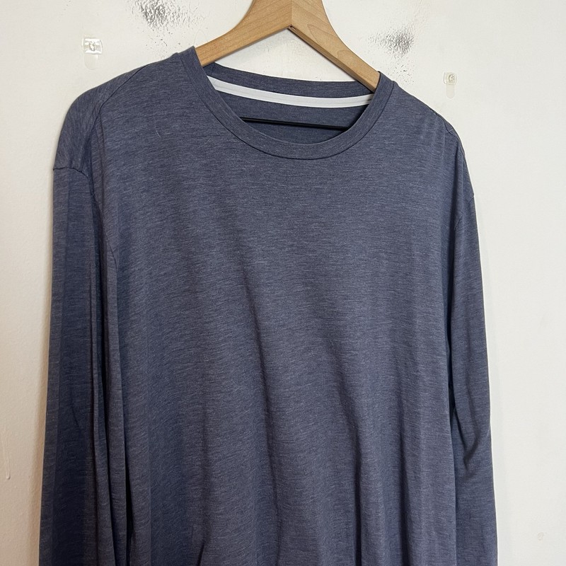 LULULEMON- 5 Year Basic Long Sleeve Shirt Blue Casual Minimal Classic Layering gallery