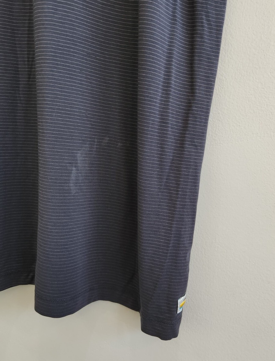 Vuori Short Sleeve Tech Black Shirt Gym Training Workout Striped Men's Size XXL gallery