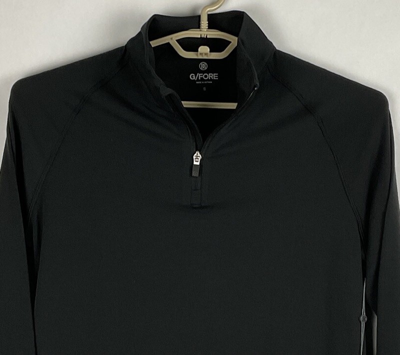G/FORE NWT Mens Luxe Staple Midlayer 1/4 Zip Pullover Small S Onyx Blend LS New gallery