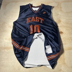 Vtg Nike Supreme Court Reversible Jersey Basketball Y2K East Coast Satin Sewn XL
