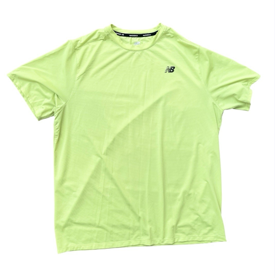 New Balance Neon Yellow/Green Men’s Running Shirt Lightweight Size XL gallery