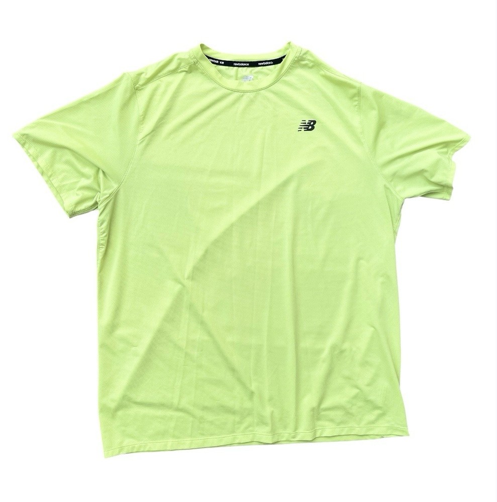 New Balance Neon Yellow/Green Men’s Running Shirt Lightweight Size XL