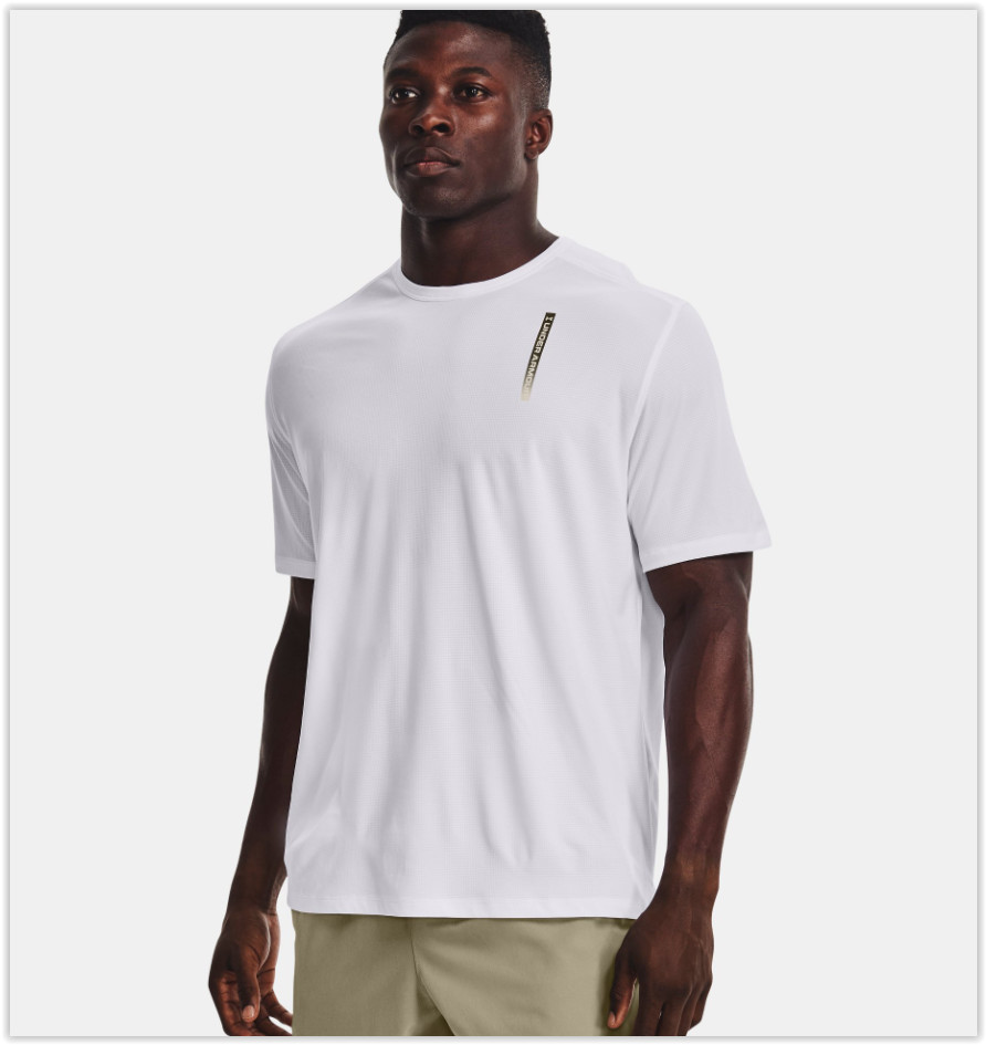 NWT Under Armour CoolSwitch Hidden Print WHITE Training T-shirt 1370362-100, XXL gallery
