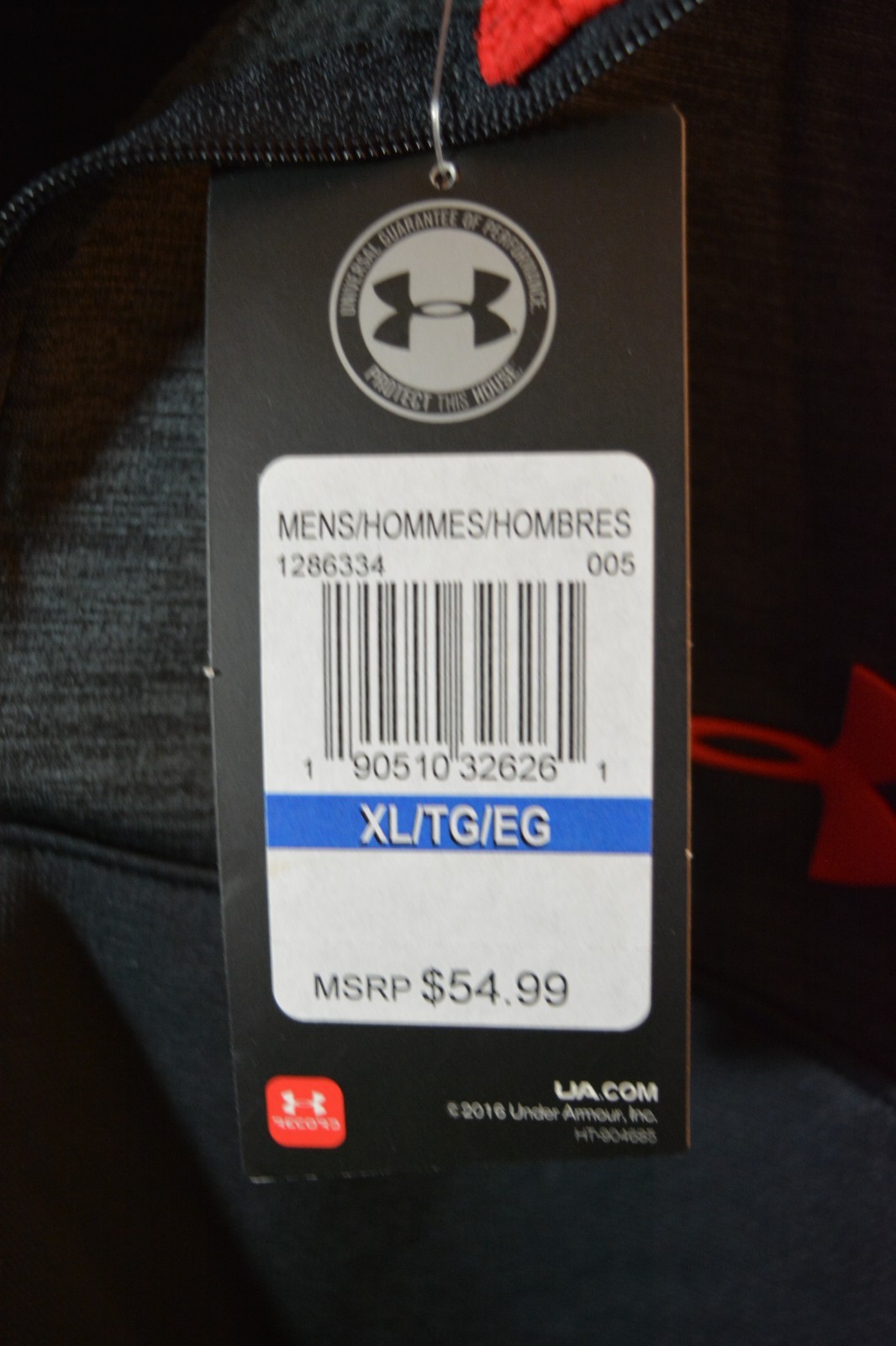 Under Armour ColdGear 1/4 Zip Mock Loose Fit Black/Red Men's XL new with tags gallery