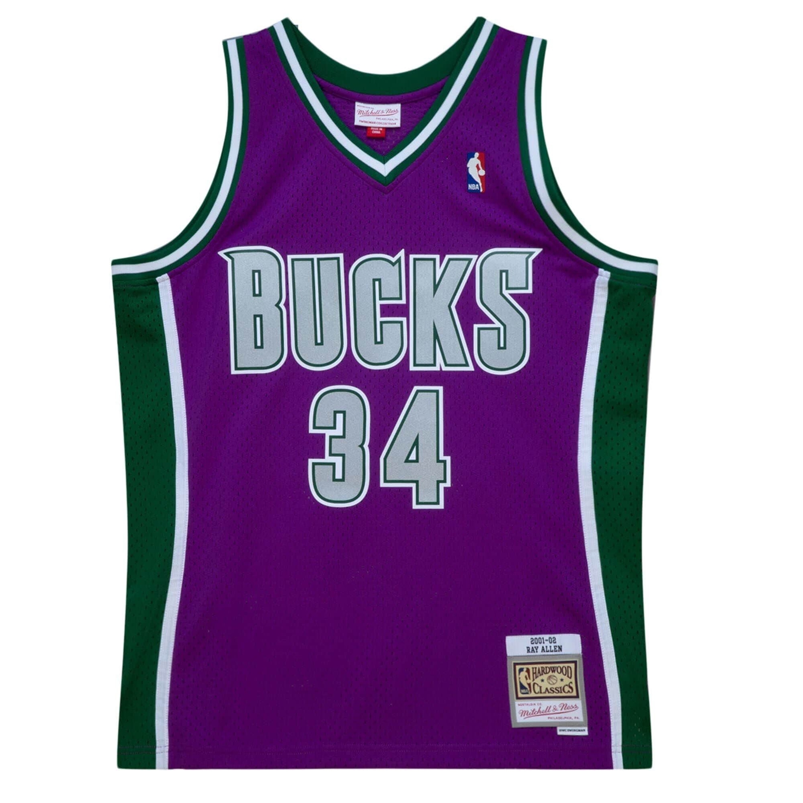 Mens Mitchell & Ness NBA SWINGMAN JERSEY - MILWAUKEE BUCKS 2001 RAY ALLEN gallery