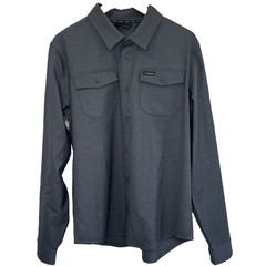 Kuiu Men’s Gray Gauge LS Work Activewear Wool Button Down Shirt Size Large