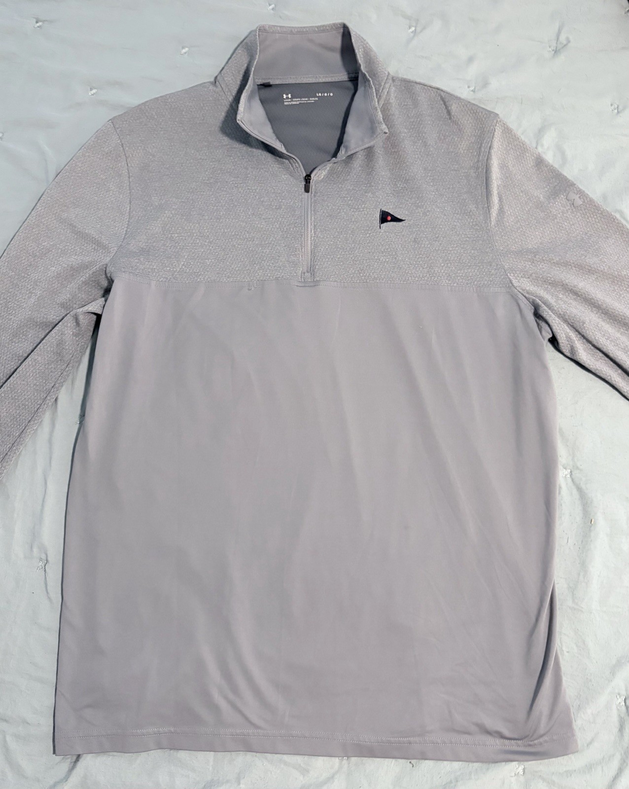 UNDER ARMOUR Admiral Cove Jupiter 1/4 Zip Golf Long Sleeve Mens Grey Sz L gallery