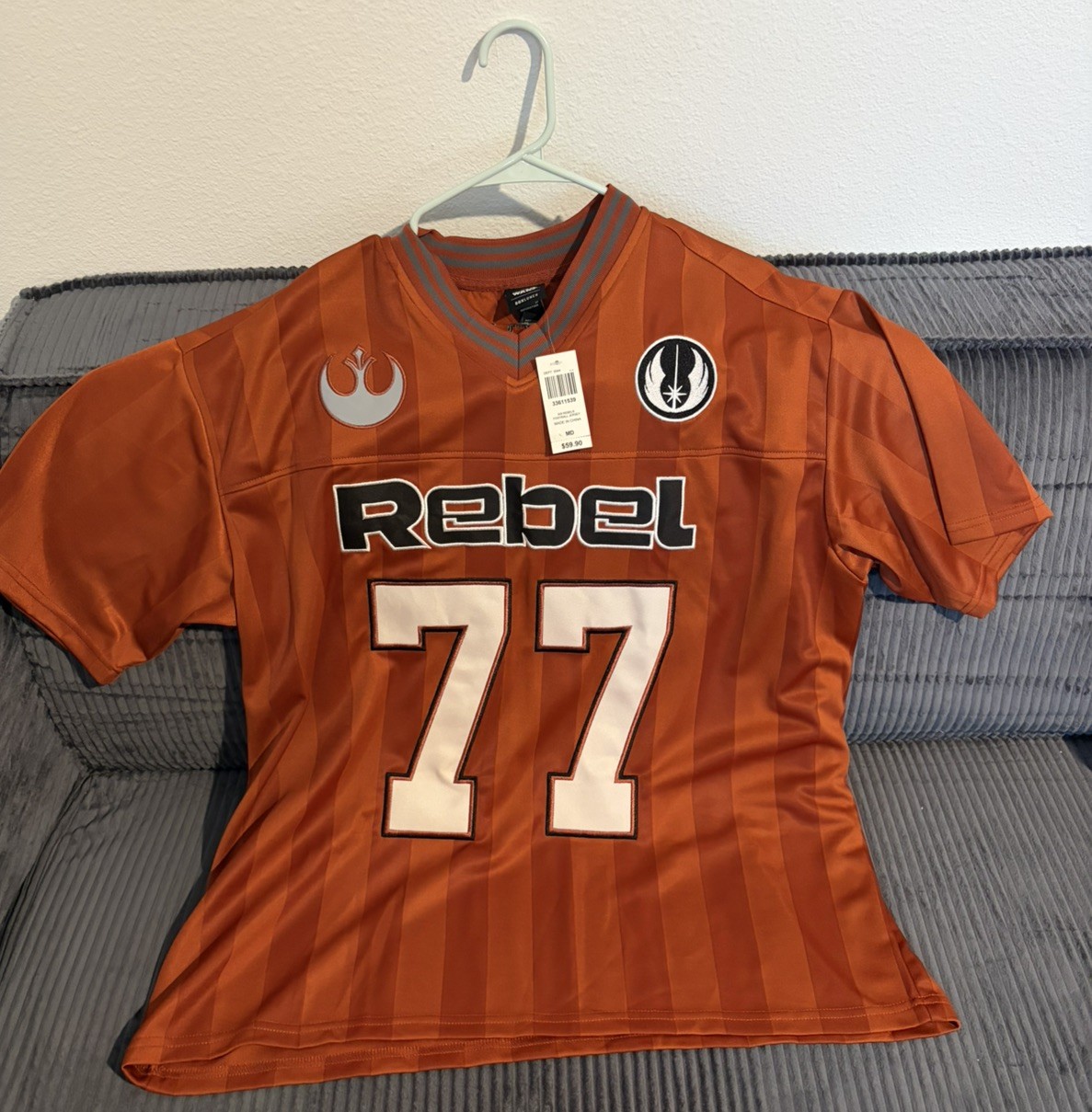Luke Skywalker Star Wars Rebel Baseball Jersey Size Medium M Boxlunch NWT gallery