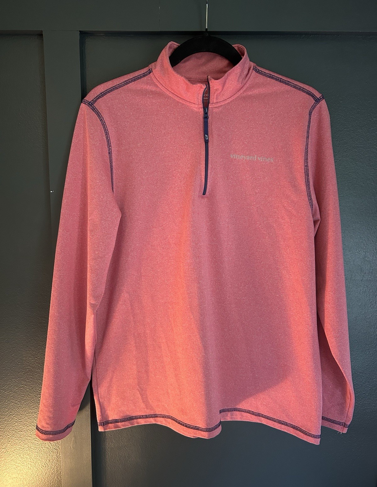 Vineyard Vines Performance boys 1/4 Zip Stretch Mock Neck Pullover Pink XL gallery