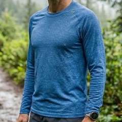 Lululemon Metal Vent Tech Long Sleeve Shirt Lakeside Blue Mens Small