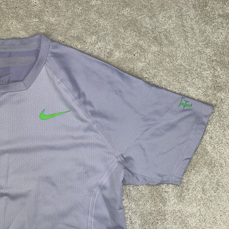 Nike Roger Federer Premier RF 2013 French Open 537677-530 Crew Tennis Shirt L gallery